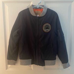NWT Roebuck & Co Lined Embroidered Patches Varsity Football Jacket Kids XS 4/5T